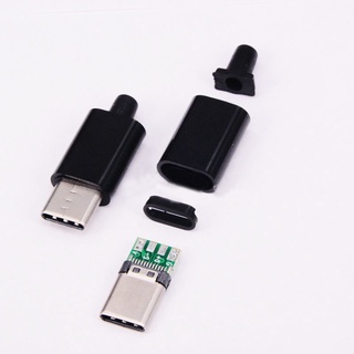 ปลั๊กเชื่อมต่อ TYPE-C Mirco USB 3.1 ตัวผู้ พร้อมสายเชื่อมต่อข้อมูล PCB 24pin DIY 5 ชิ้น 2 ชิ้น