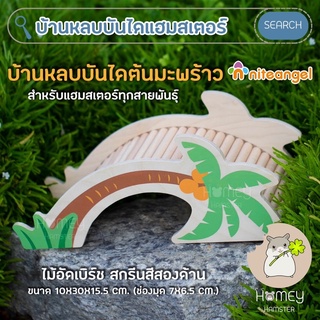 Homey Hamster 🐹☘️ บ้านหลบบันไดแฮมสเตอร์ 🏝🥥 Niteangel บ้านหลบแฮมสเตอร์ ของแต่งกรงแฮมสเตอร์ กรงแฮมสเตอร์อะคริลิค รองกรง