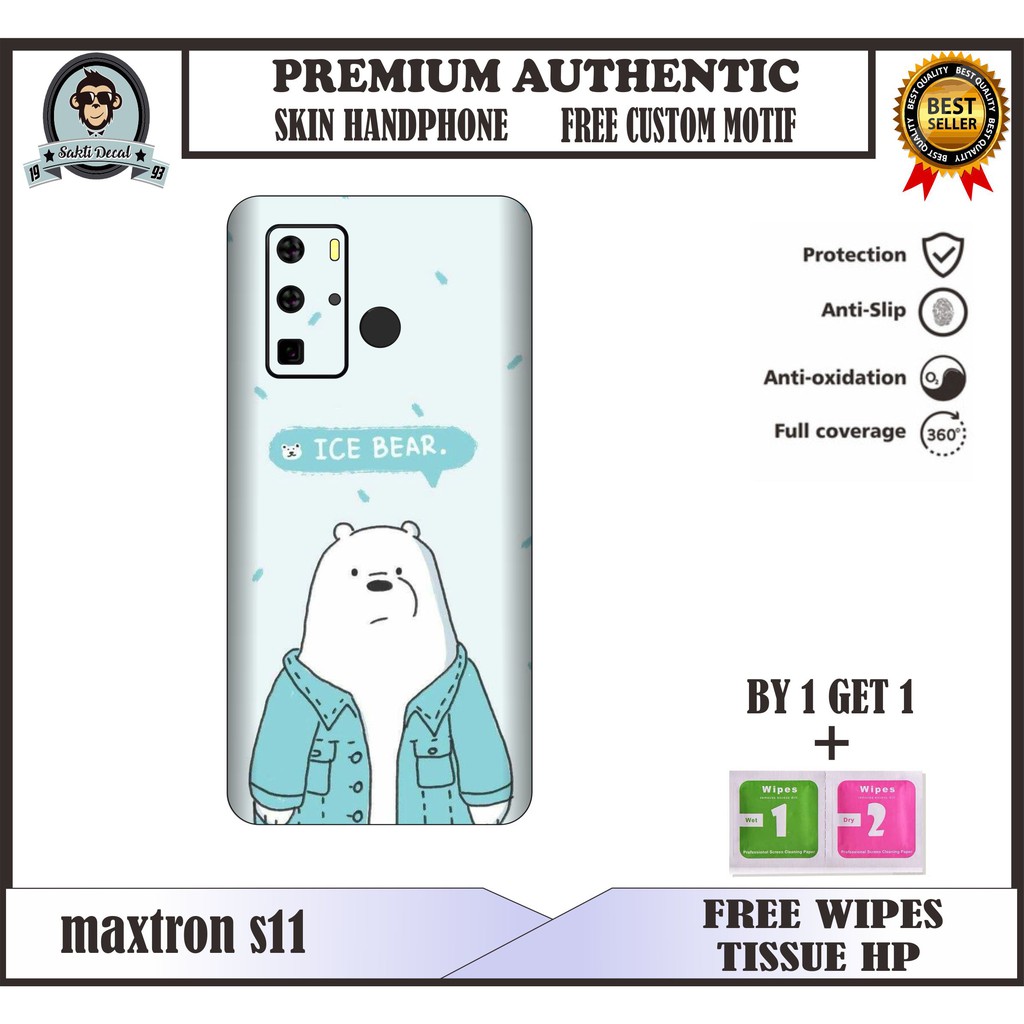 Maxtron S11 HANDPHONE SKIN CONTENTTS 2 ชิ้นสามารถแปะบน PLACE
