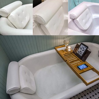 【บลูไดมอนด์】3D Mesh Neck Back Quality Bath Tub Spa Pillow Cushion Neck Back Support Foam Comfort Bathtub 6 Suction Cup