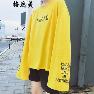 ❗พร้อมส่ง❗ เสื้อยืด Oversize แขนยาว เท่ๆ