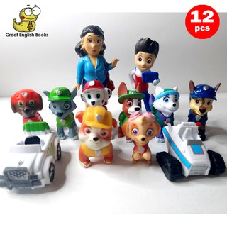 พร้อมส่ง PP01 ฟิกเกอร์ Paw patrol ชุด 12 ชิ้น 12pcs Paw Patrol Rescue Dog Everest Figure ของเล่น ของสะสม