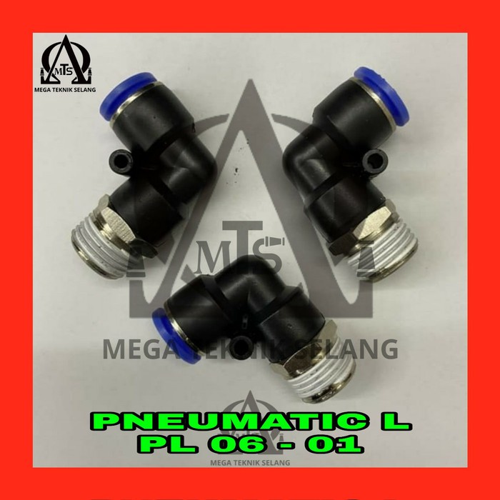 นิวเมติกข้อศอกข้อต่อ 1/8" PL 06-01 06 MM X ด้าย 1/8" ท่อท่ออากาศ