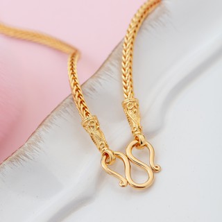 สร้อยคอทองชุบ24k ลายสี่เสา น้ำหนัก 1 บาท งานชุบดีพร้อมส่ง !!!