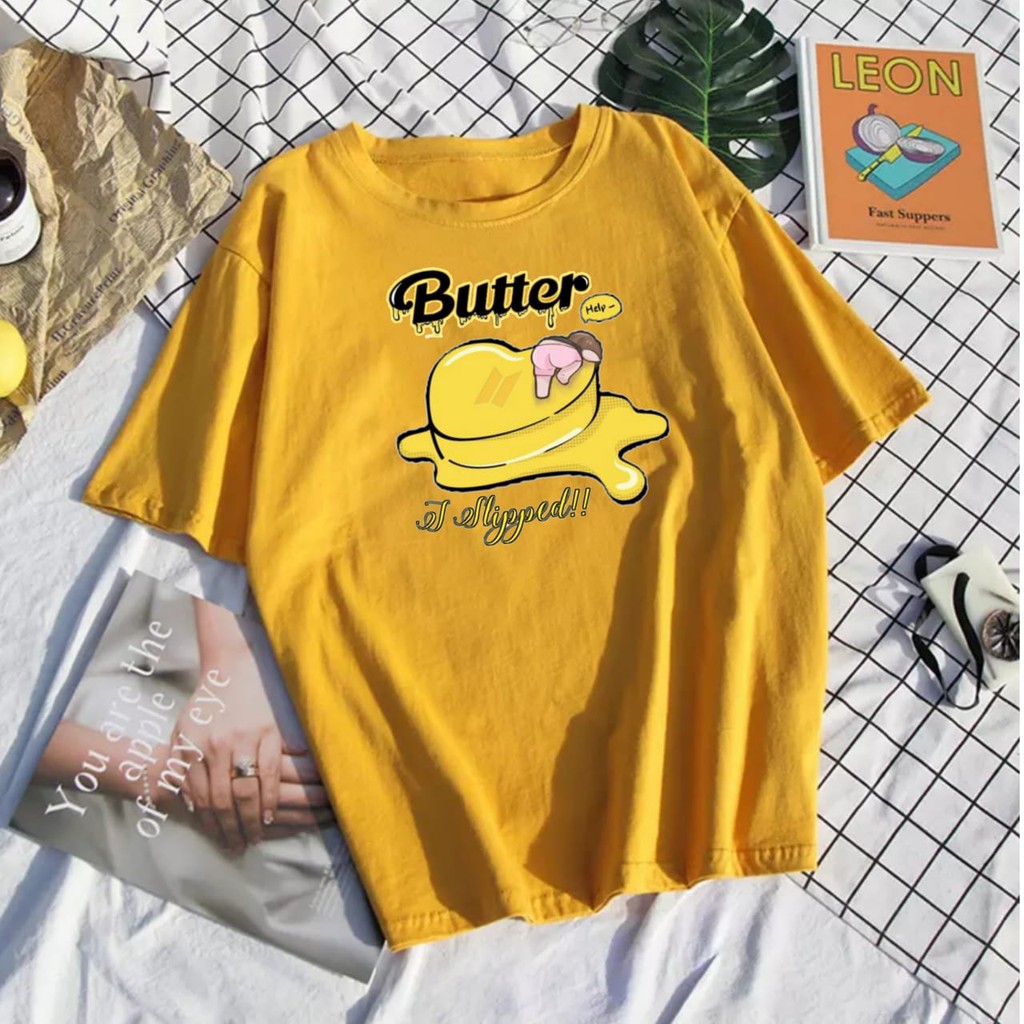 Butter Bts เสื้อยืด Oversize สําหรับ Jhope Women Xxl Jumbo แขนสั้นอย่างเป็นทางการ