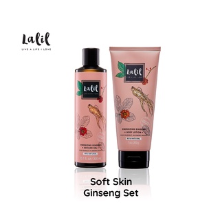 LALIL Soft Skin Ginseng Set (Ginseng Shower Gel &amp; Ginseng Lotion)