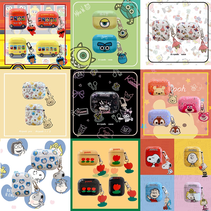 Cartoons สำหรับ for airpods Case สำหรับ เคส for Airpods 1/2&Pro เคส i12 เคสหูฟังไร้สายเคสหูฟังi（i9si11i12ใช้ได้เหมือน