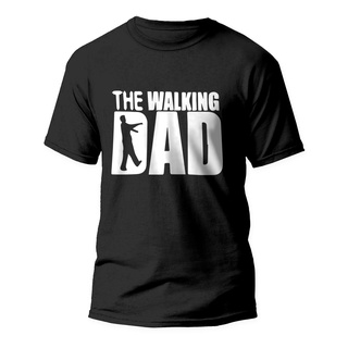 เสื้อยืดผ้าฝ้าย The WALKING DAD! รองเท้าลําลอง สําหรับผู้ชาย เสื้อยืด ลายวันพ่อ ของขวัญคริสต์มาส ขนาดเล็ก ถึง 5xl