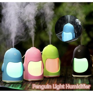 PENGUIN Humidifier เครื่องพ่นควันเพิ่มความชื้นเรืองแสงได้ รูปนกเพนกวิน green