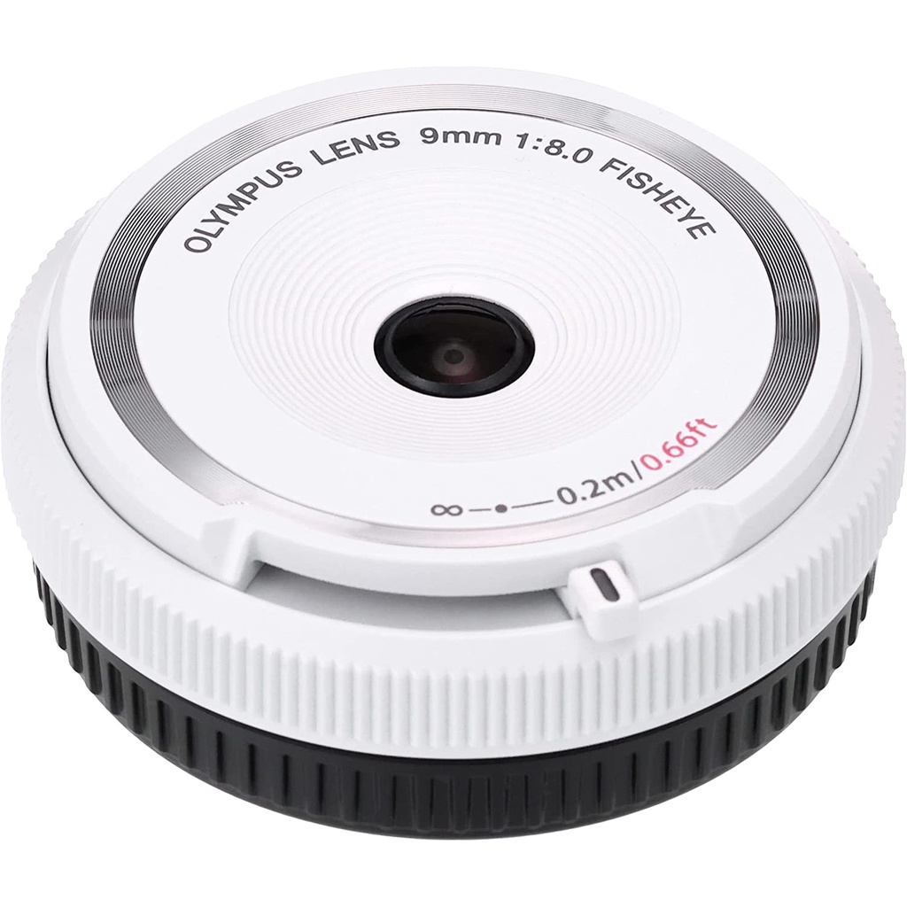 olympus 9mm f8 fisheye สีขาว มือ2 สภาพดี