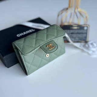 กระเป๋าสตางค์ CHANEL MINI WALLET IN CAVEAR  💛 งานสวยหนังแท้