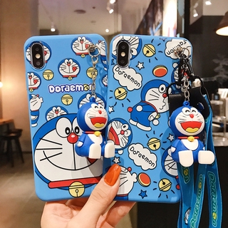 เคสตุ๊กตาโดเรมอน 3D น่ารัก VIVO 1820 1807 1811 1814 1815 1816 1817 1819 1901 1902 1904 1906 1940 1929 1935 1938 1915 1723 1601 1609 1612 1713 1719 1724 1801i ปลอกซิลิโคนอ่อนนุ่มแฟชั่นพร้อมขาตั้งป๊อปอัพและเชือกเส้นเล็ก