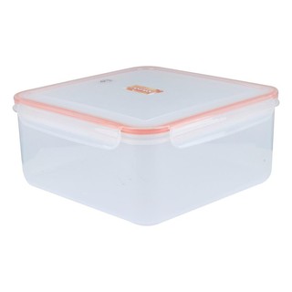 กล่องเก็บอาหาร กล่องใส่อาหาร กล่องอาหารเหลี่ยม POPLOCK 9146 5.15 ลิตร สีส้มFOOD CONTAINER POP LOCK 9146 5.15L ORANGE