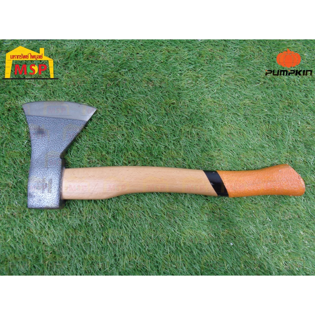 Pumpkin ขวาน drop forged ด้ามไม้ 700g PTT-AW700 #29149
