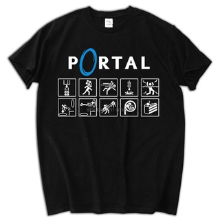 [S-5XL] 【ชุดประจําวัน】Gildan เสื้อยืดลําลอง ผ้าฝ้าย 100% แขนสั้น พิมพ์ลาย Game Portal 2 แฟชั่นฤดูร้อน สําหรับผู้ชาย Sbz5