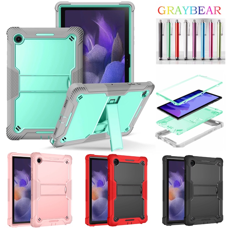 Samsung Galaxy Tab A8 X200 X205, A9 2023 X110 X115, A9 Plus X210 Casing A8 10.5 A9 8.7, A9+ 11 inch Armor Case Hard 3 in 1 Case Shockproof Slim Tablet Stand Cover