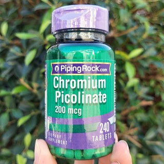 โครเมียม พิโคลิเนต Chromium Picolinate 200 mcg 240 Tablets (Piping Rock®)