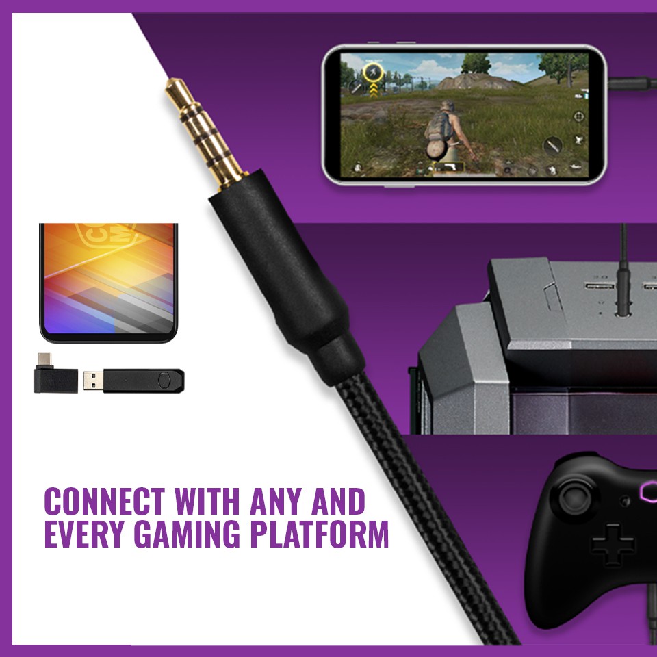 HEADSET (7.1) COOLERMASTER MASTERPULSE MH670 GAMING