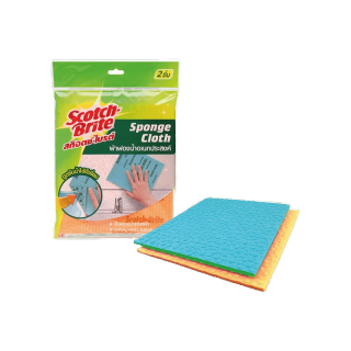 Scotch-Brite® สก๊อตช์-ไบรท์® ผ้าฟองน้ำอเนกประสงค์ Sponge Cloth ขนาด 7x7.8 นิ้ว 2 ผืน