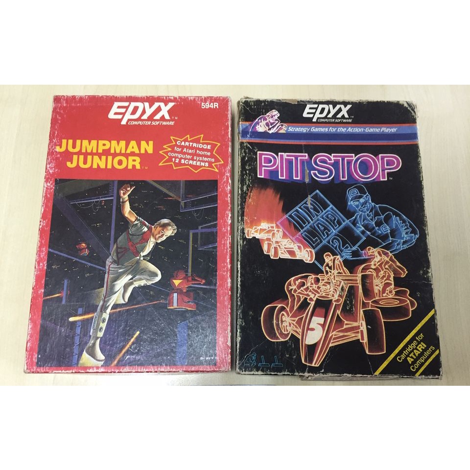 ตลับเกมส์ Atari Game : Box Jumpman Junior / Box Pit Stop : Atari Game