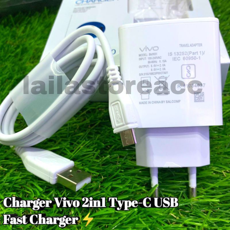 Vivo 2in1 2A FAST CHARGING Charger Y71 Y81 Y53 Y91 Y91C Y95 Y12 FAST CHARGING