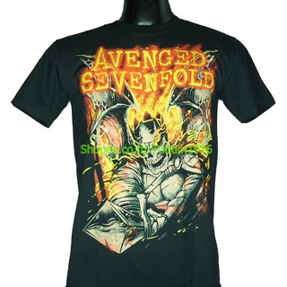 เสื้อยืดผ้าฝ้ายเสื้อวง Avenged Sevenfold เสื้อวงดังๆ วินเทจ เสื้อวินเทจ อะเว็นจด์เซเวนโฟ์ A7X A7x1375L XL  XXL 3XL