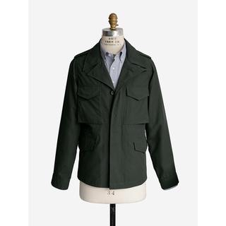 [JBB*] DEEP GREEN MODERN MILITARY FIELD JACKET เจบีบี แจ็คเก็ตผู้ชาย ผ้าวูลโพลีเอสเตอร์ ป้องกันละอองน้ำ สีเขียวเข้ม