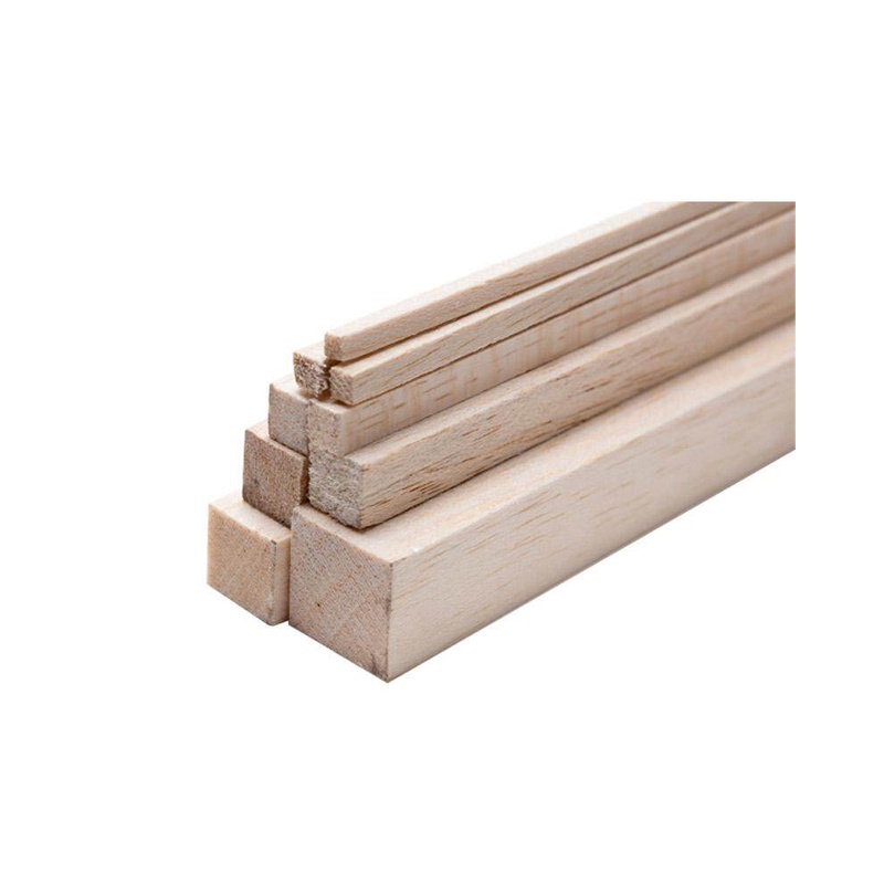 I.N.C.A. BALSA WOOD SQUARE ไม้บัลซ่า บัลซ่า ไม้บัลซ่าชนิดเสาเหลี่ยม ขนาด 4-20 มม.