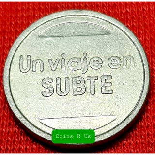 เหรียญต่างประเทศ อาร์เจนตินา Token รถใต้ดิน ปี 1994 ขนาด 20 มม. ผ่านใช้น่าสะสม