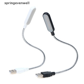 [springevenwell] โคมไฟตั้งโต๊ะอ่านหนังสือ USB LED ขนาดเล็ก สําหรับพาวเวอร์แบงค์ PC ใหม่