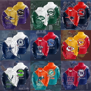 Nfl เสื้อโค้ทเสื้อฮู้ดดี้เสื้อท็อปคอสเพลย์รักบี้แขนยาวสําหรับวันฮาโลวีน