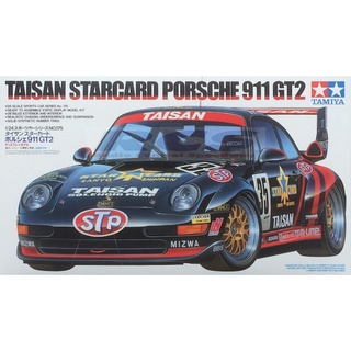 🏆 TAMIYA 24175 ชุดประกอบจำลองมาตราส่วน 1:24 TAISAN STARCARD PORSCHE 911 GT2 โมเดลประกอบ ต้องไปสร้างและทำสีเอง