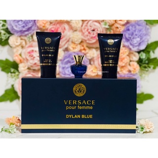 Versace Dylan blue pour fremme กิ๊ฟเซ็ทขนาดทดลอง น้ำหอมแท้แบรนด์เค้าเตอร์ห้าง❗️