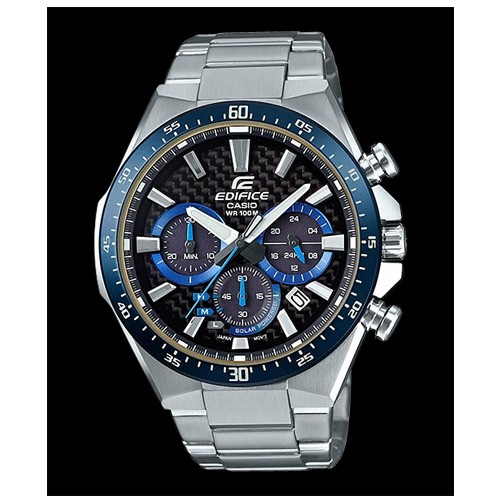 CASIO EDIFICE SOLAR นาฬิกาข้อมือผู้ชาย สายสแตนเลส รุ่น EQS-800CDB-1BVUDF