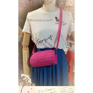 กระเป๋าถักไหมผ้ายืดcrossbody_bag