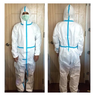 ชุด ppe ป้องกันสารเคมีสีขาว