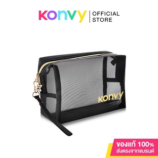 คอนวี่ Konvy Mesh Square Octagon Bag กระเป๋าตาข่ายสีดำ ทรงสี่เหลี่ยม.