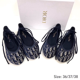 dior poème lace ballerina flat