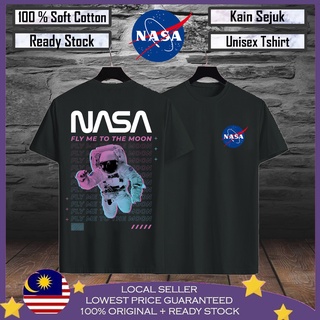 เสื้อยืด ผ้าฝ้าย 100% พิมพ์ลาย Nasa Space Baju Viral Lelaki พรีเมี่ยม สําหรับผู้ชาย