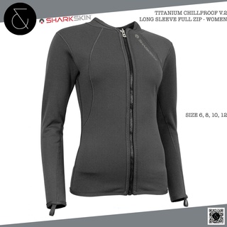 SHARKSKIN V.2 - TITANIUM CHILLPROOF LONG SLEEVE FULL ZIP - WOMENS (รับประกัน 1 ปี)