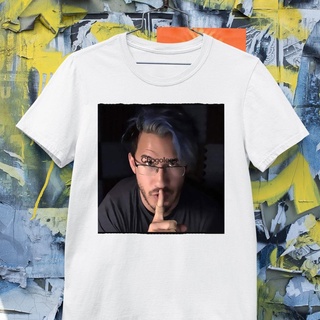 เสื้อยืดลําลอง พิมพ์ลาย Markiplier Shh เข้ากับทุกการแต่งกาย ของขวัญวันเกิด สําหรับผู้ชาย 245259S-5XL