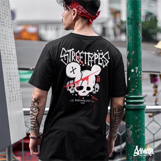 Just Say Bad  &amp;#174; เสื้อยืดลาย แนวสตรีท รุ่น Scary Street สีดำ ( ลิขสิทธิ์ของแท้ ) แขนสั้น เสื้อยืดชาย หญิง  TS