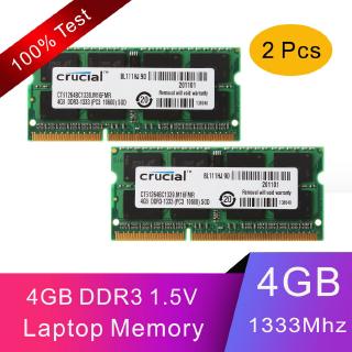 8GB Crucial ครูเชียล ( 2x 4GB ) 2Rx8 PC3-10600S DDR3 1333Mhz 204Pin SODIMM Laptop Memory RAM แรม โน็ตบุ๊ค