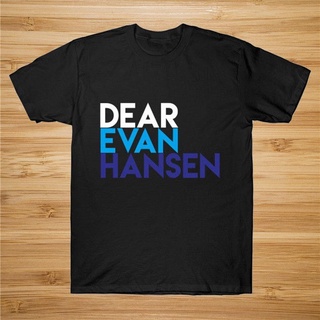 เสื้อยืด ผ้าฝ้าย 100% พิมพ์ลาย Dear Evan Hansen สีดํา ของขวัญวันเกิด สําหรับผู้ชายS-5XL