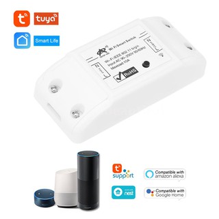 ใหม่ tuya wifi สวิตช์รีโมทควบคุมแบบไร้สาย 10a/2200 w diy สําหรับ android/ios ใช้แอพควบคุม