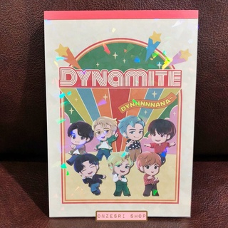 สมุดฉีก BTS TinyTan ของแท้จากญี่ปุ่น ลาย Dynamite สีครีม ขนาด 10.3 x 14.5 x 1.1 ซม. มี 8 ลาย ลายละ 12 แผ่น รวม 96 แผ่น