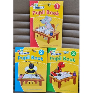 N Jolly phonics เฉพาะ แบบฝึกหัด pupil book เล่ม 1 -3 set