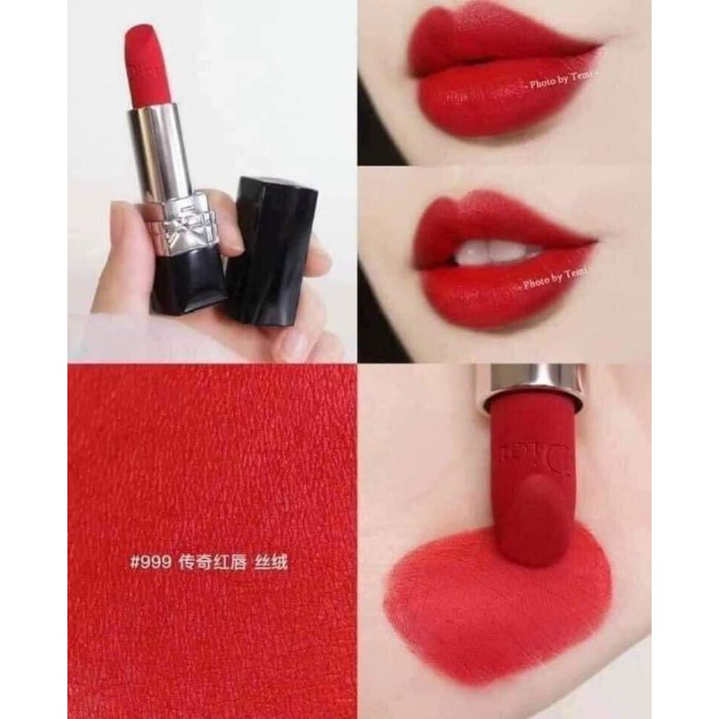 Dior Rouge Mini Velvet Matte Lipstick 999 - 1.5g