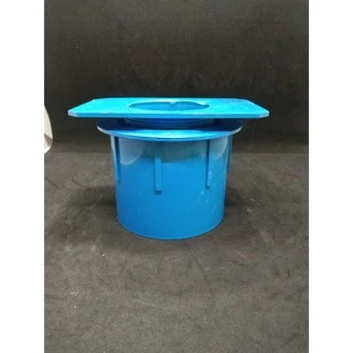 PVC ข้อต่อรางน้ำฝน ตัวต่อรูน้ำลง สีฟ้า (041030)