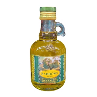 น้ำมันมะกอก "ซาโบรโซ่" (Sabroso) สูตร Extra Virgin สำหรับผสมในน้ำสลัด หรือทานสด ๆ ขนาด 0.25 ลิตร นำเข้าจากสเปน